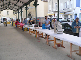vue générale de l'installation des stands